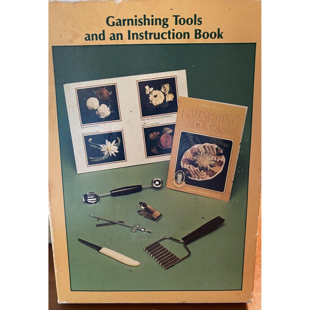 Vintage Current Garnishing Kit Tool Set w/ Instructions Food Decor 1970s 80s
